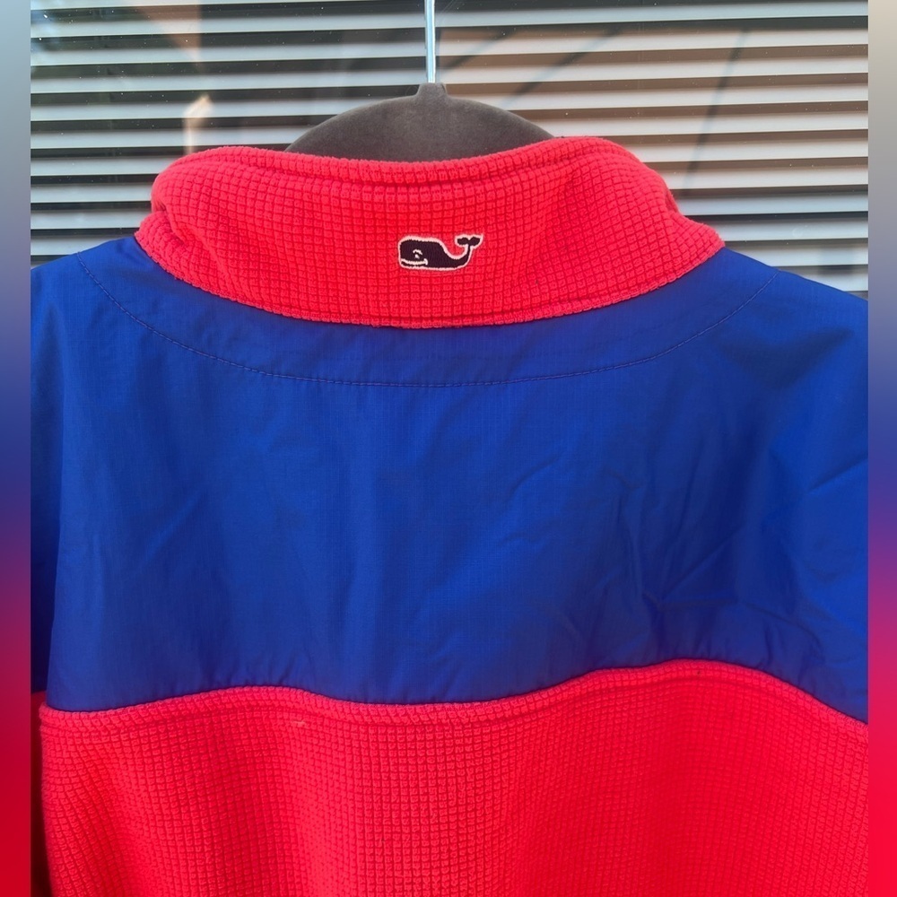 Vineyard Vines Fleece Pullover Adult Size Medium  Blue Red USA - Picture 3 of 8